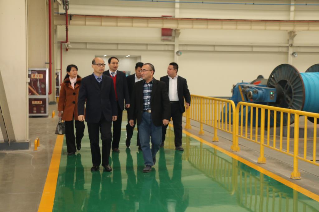 高生林董事带陕西工院领导一行6人参观了公司生产车间